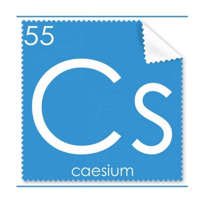Chemistry Elements Period Table Alkali Metal Cesium Cs Cleaning Cloth Phone Screen Glasses Cleaner 5pcs