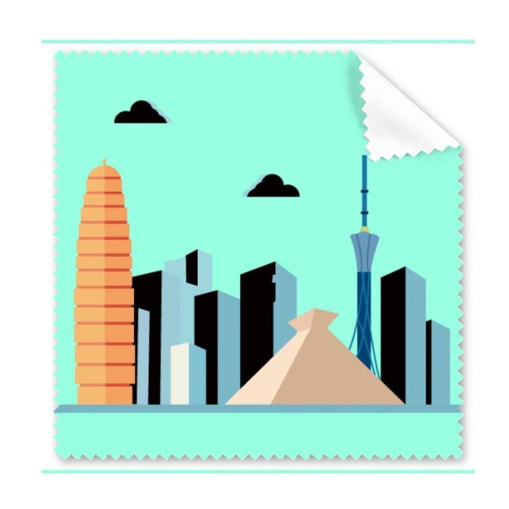 China Hangzhou Landmark Outline Cleaning Cloth Phone Screen Glasses Cleaner 5pcs