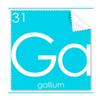 Chemistry Elements Period Table Poor Metals Gallium Ga Cleaning Cloth Phone Screen Glasses Cleaner 5pcs view 1
