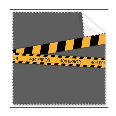 Black and Yellow Strips Erro Warning Line Cleaning Cloth Phone Screen Glasses Cleaner 5pcs