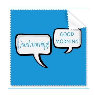 Daily Language Chat Good Morning Cleaning Cloth Phone Screen Glasses Cleaner 5pcs