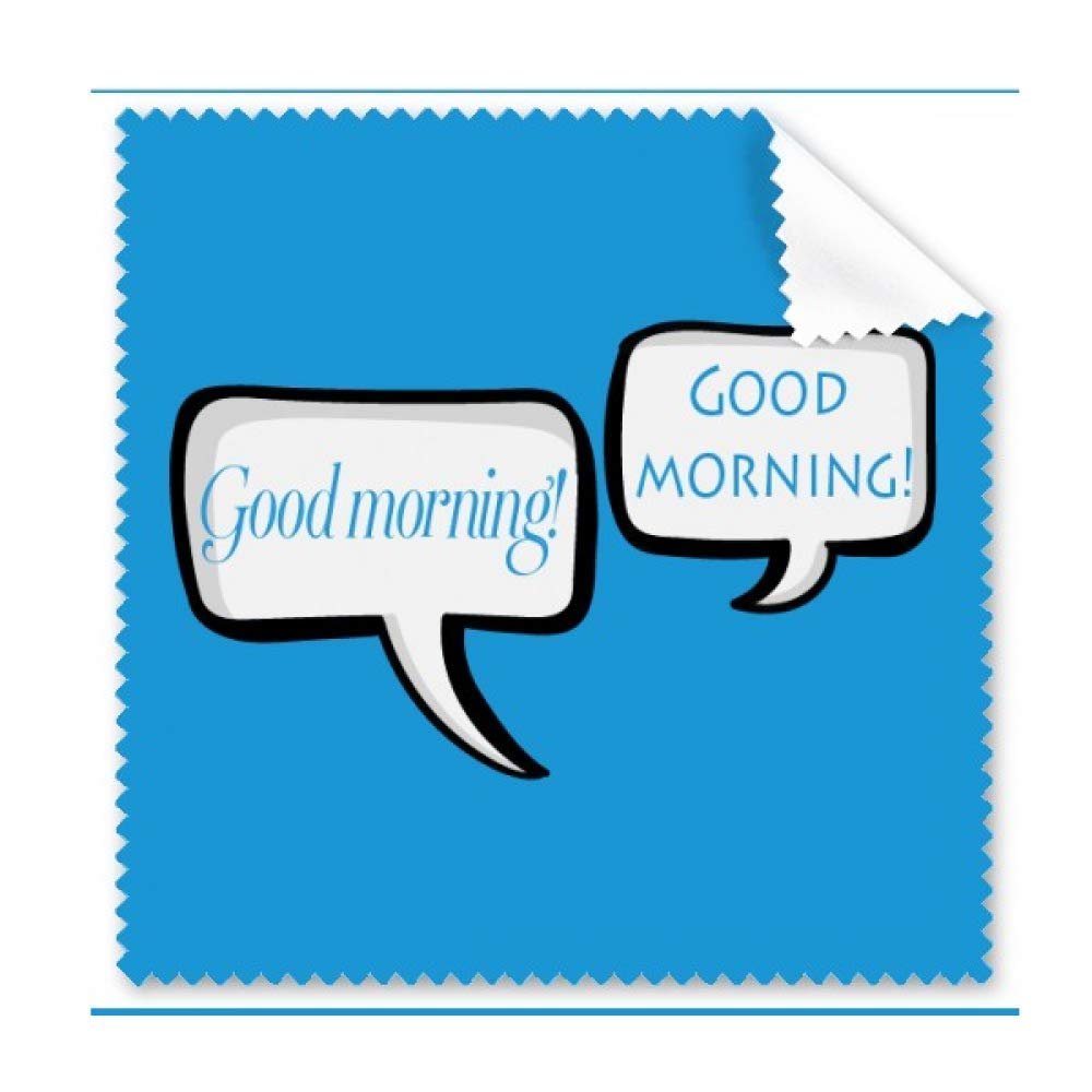 Daily Language Chat Good Morning Cleaning Cloth Phone Screen Glasses Cleaner 5pcs