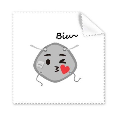 Air Fly Kiss Lovely Head Expression Cleaning Cloth Phone Screen Glasses Cleaner 5pcs
