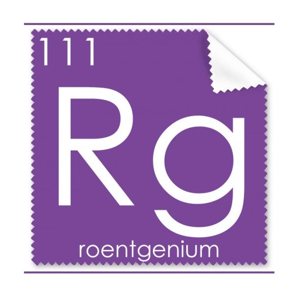 Chemistry Elements Period Table Transition Metals Roentgenium Rg Cleaning Cloth Phone Screen Glasses Cleaner 5pcs