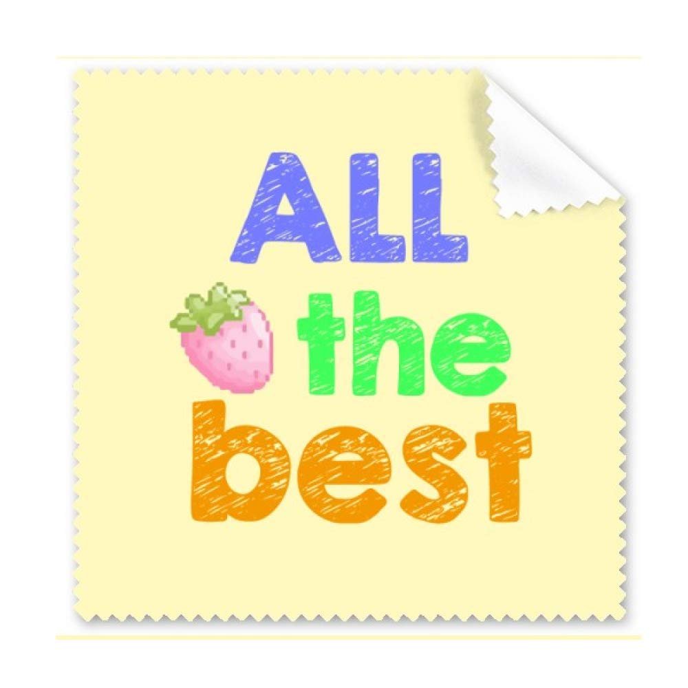 All The Best Warm Heart Text Lithe Cleaning Cloth Phone Screen Glasses Cleaner 5pcs