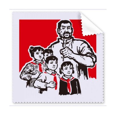China Red Education Publicity Model Cleaning Cloth Phone Screen Glasses Cleaner 5pcs