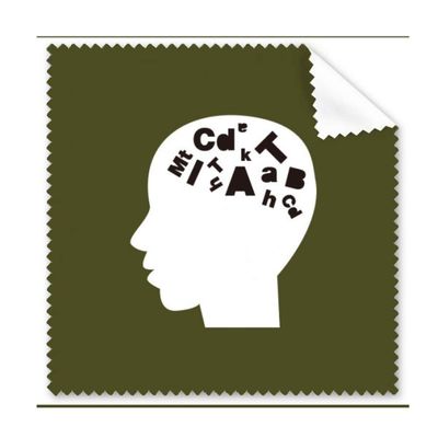Brain Creates Letter Combinations Cleaning Cloth Phone Screen Glasses Cleaner 5pcs