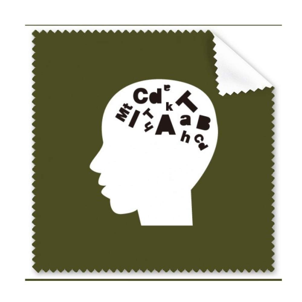 Brain Creates Letter Combinations Cleaning Cloth Phone Screen Glasses Cleaner 5pcs