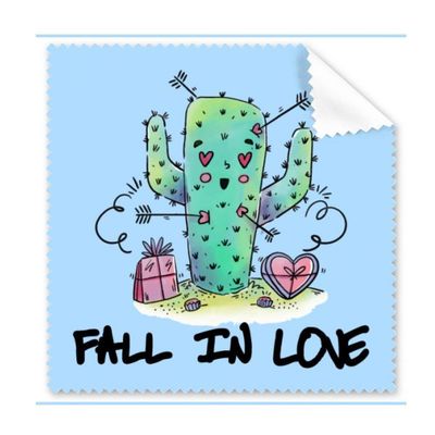 Fall in Love Cactus Cleaning Cloth Phone Screen Glasses Cleaner 5pcs
