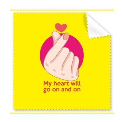 English Classic Emotional Lyrics Heart Cleaning Cloth Phone Screen Glasses Cleaner 5pcs