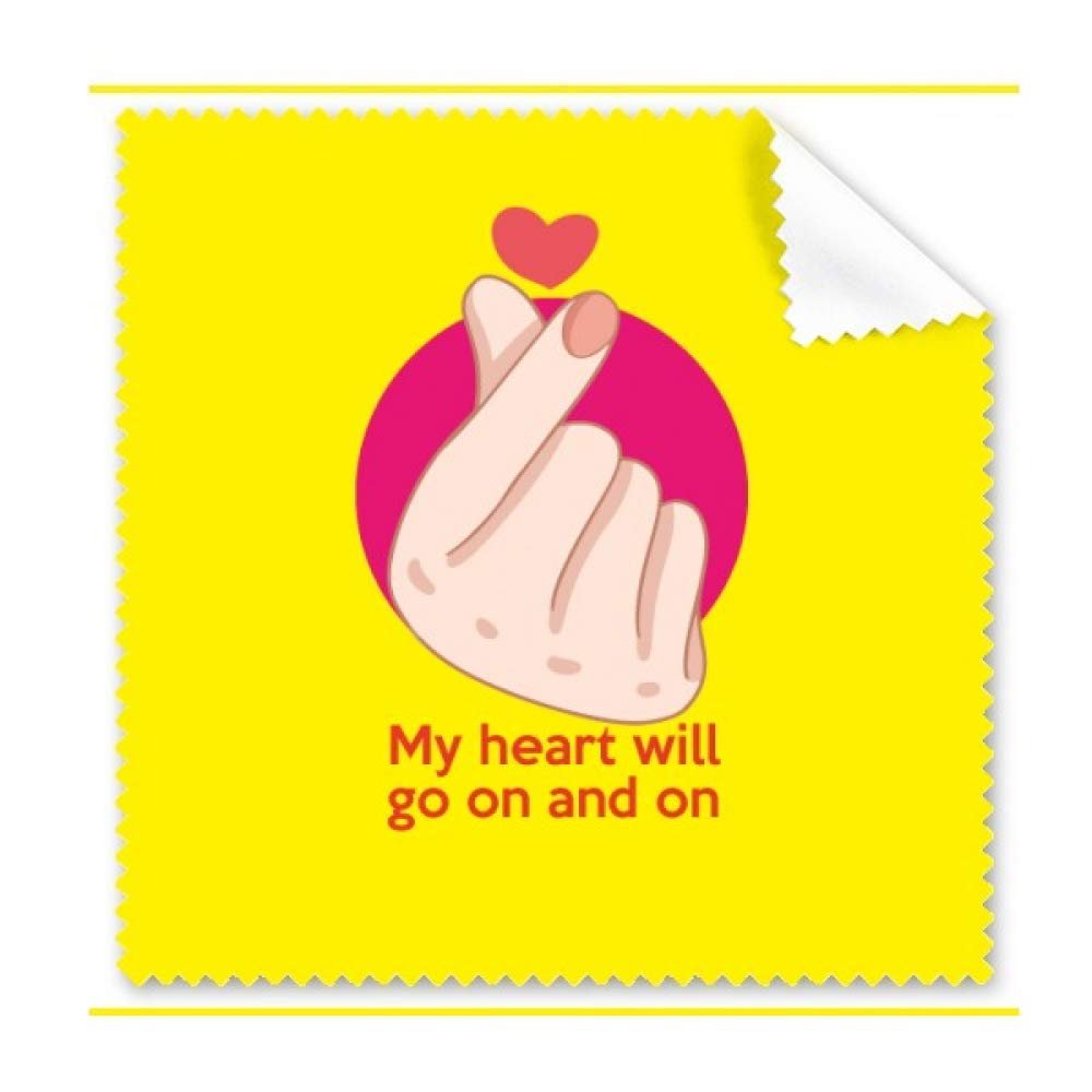 English Classic Emotional Lyrics Heart Cleaning Cloth Phone Screen Glasses Cleaner 5pcs