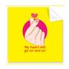 English Classic Emotional Lyrics Heart Cleaning Cloth Phone Screen Glasses Cleaner 5pcs view 1