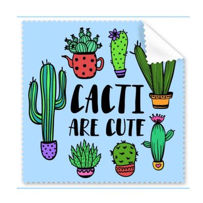Cacti are Cute Cactus Cleaning Cloth Phone Screen Glasses Cleaner 5pcs