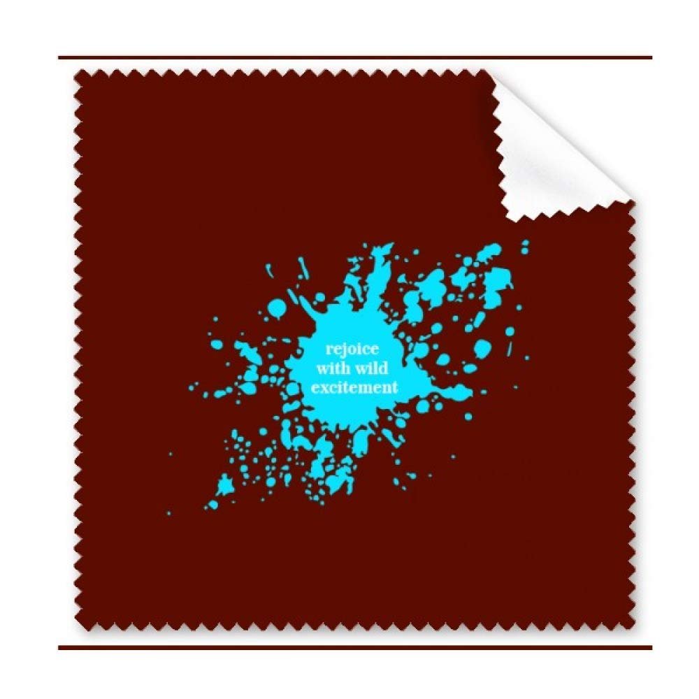 Blue Ink Drops Splattering Carnival Cleaning Cloth Phone Screen Glasses Cleaner 5pcs