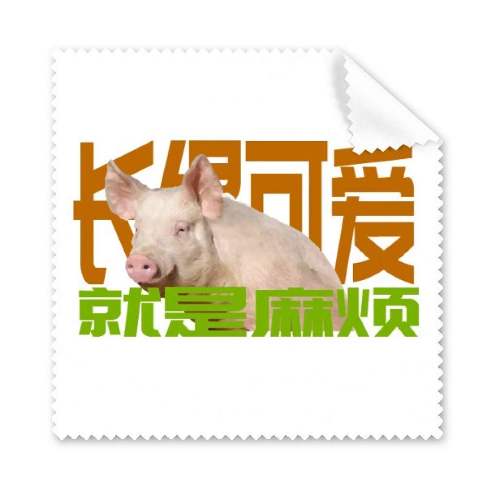 Annoying Expression Pig Face Cleaning Cloth Phone Screen Glasses Cleaner 5pcs