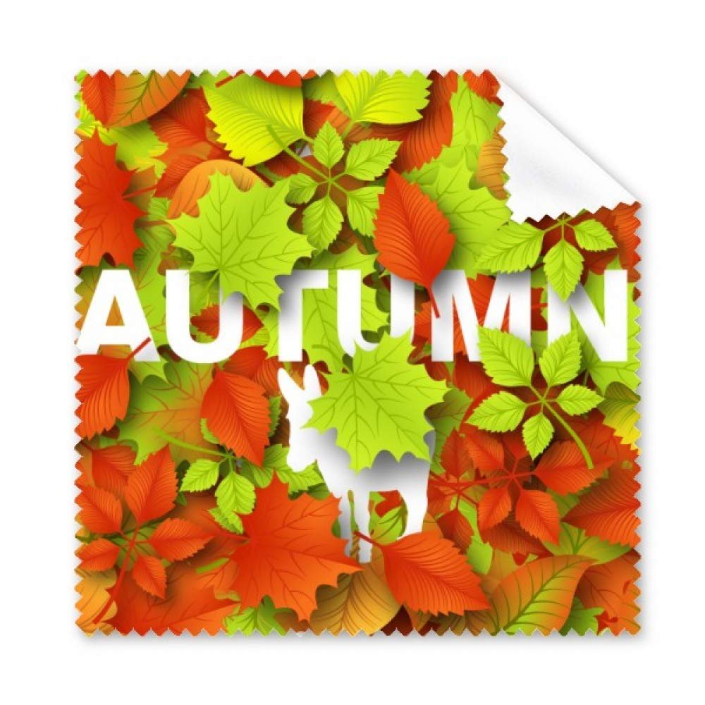 Deciduous Maple Leaf Autumn Donkey Cleaning Cloth Phone Screen Glasses Cleaner 5pcs