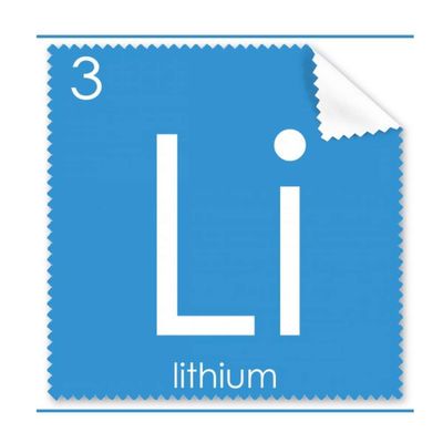 Chemistry Elements Period Table Alkali Metal Lithium Li Cleaning Cloth Phone Screen Glasses Cleaner 5pcs