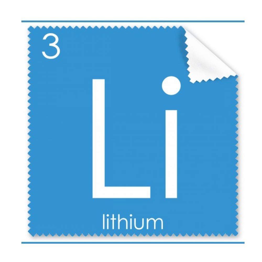 Chemistry Elements Period Table Alkali Metal Lithium Li Cleaning Cloth Phone Screen Glasses Cleaner 5pcs