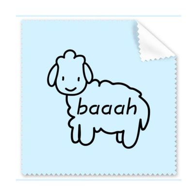 Bleating Lovely Sheep Goat Cleaning Cloth Phone Screen Glasses Cleaner 5pcs