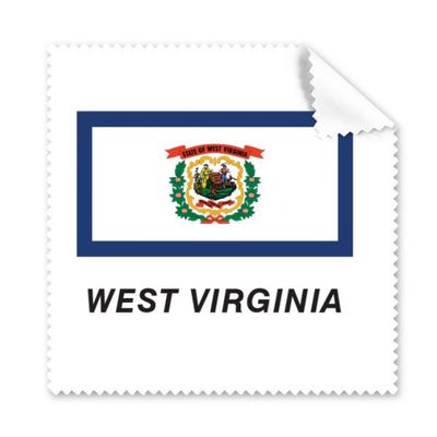 American State Flag Outline West Virginia Cleaning Cloth Phone Screen Glasses Cleaner 5pcs