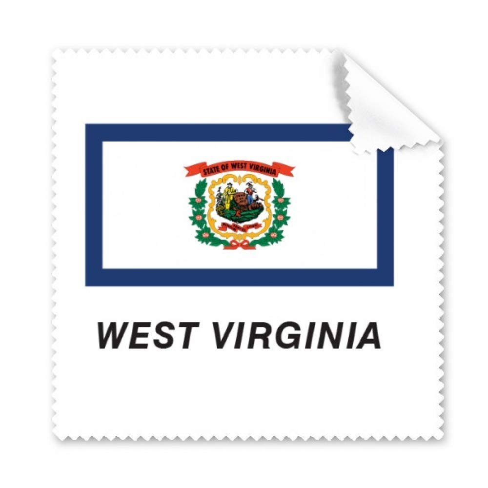American State Flag Outline West Virginia Cleaning Cloth Phone Screen Glasses Cleaner 5pcs