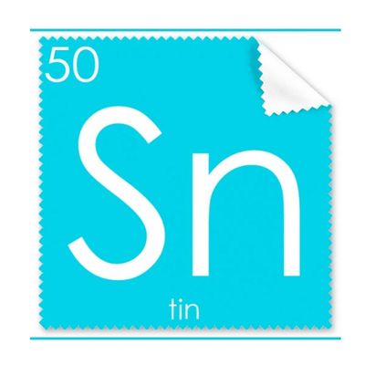Chemistry Elements Period Table Poor Metals Tin Sn Cleaning Cloth Phone Screen Glasses Cleaner 5pcs