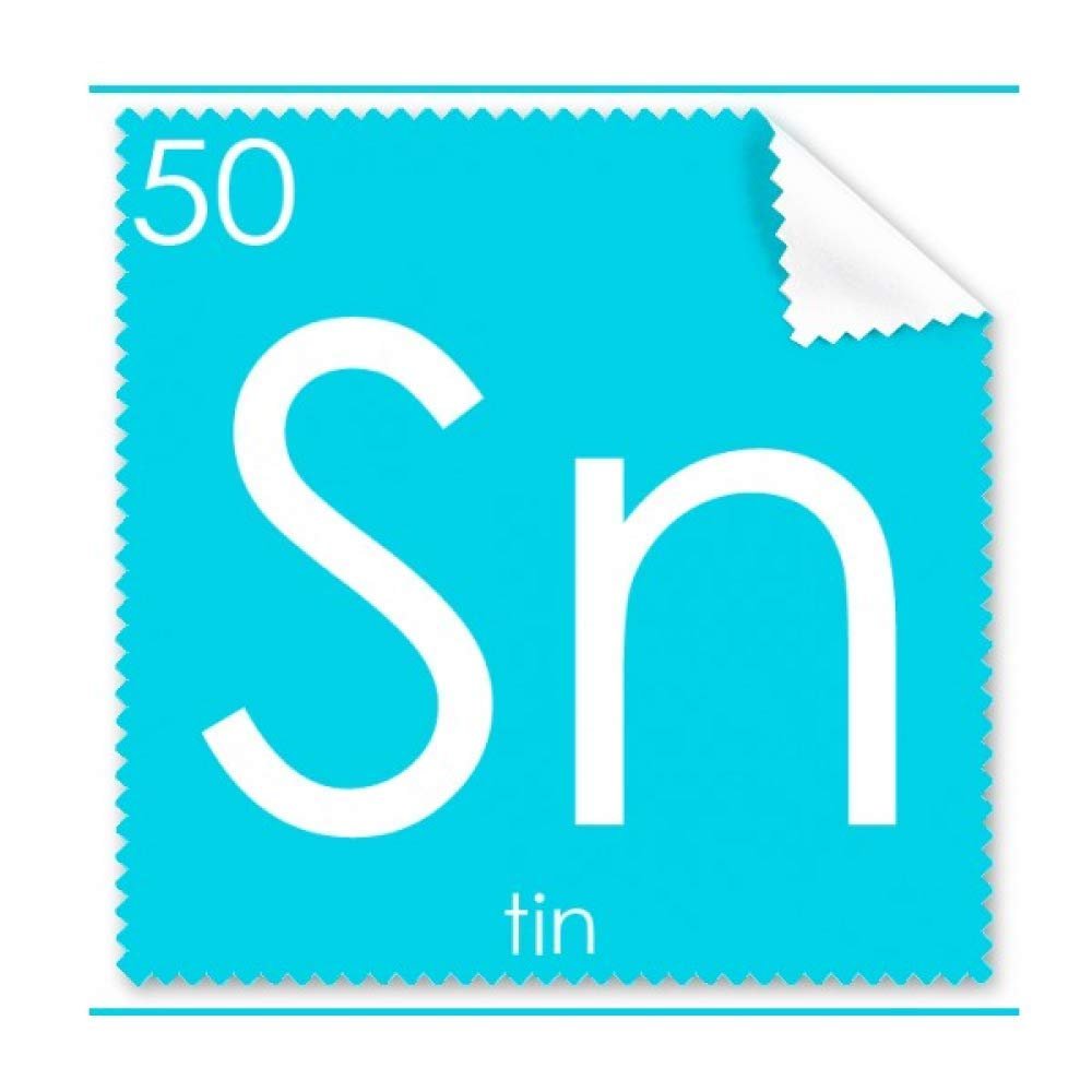 Chemistry Elements Period Table Poor Metals Tin Sn Cleaning Cloth Phone Screen Glasses Cleaner 5pcs