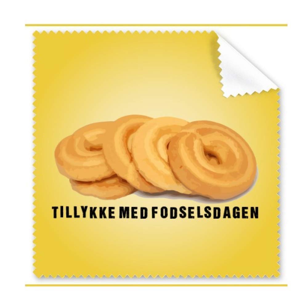 Danish Specialty Cookie Blessing Text Cleaning Cloth Phone Screen Glasses Cleaner 5pcs