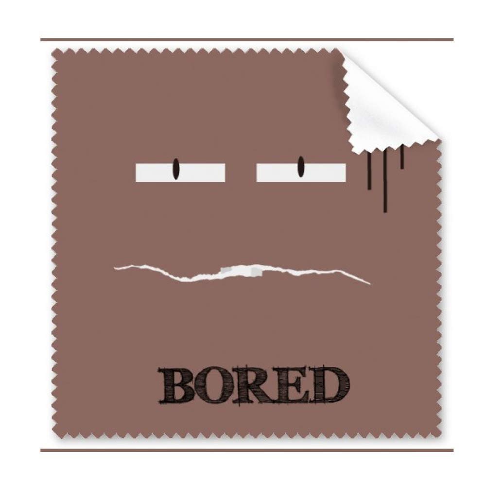 Bored Brown Emotion Stare Shut Cleaning Cloth Phone Screen Glasses Cleaner 5pcs