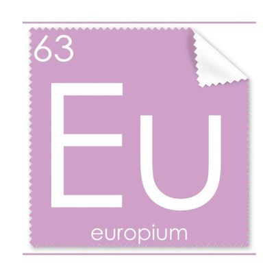 Chemistry Elements Period Table Lanthanide Europium EU Cleaning Cloth Phone Screen Glasses Cleaner 5pcs