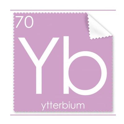 Chemistry Elements Period Table Lanthanide Ytterbium Yb Cleaning Cloth Phone Screen Glasses Cleaner 5pcs
