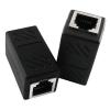 AXLIZER 2PCS RJ11 6P4C Inline Coupler Modular Female to Female Straight Telephone Extension Cable Cord Coupler Adapter Jack, Black view 1