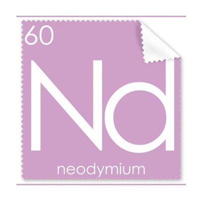Chemistry Elements Period Table Lanthanide Neodymium Nd Cleaning Cloth Phone Screen Glasses Cleaner 5pcs