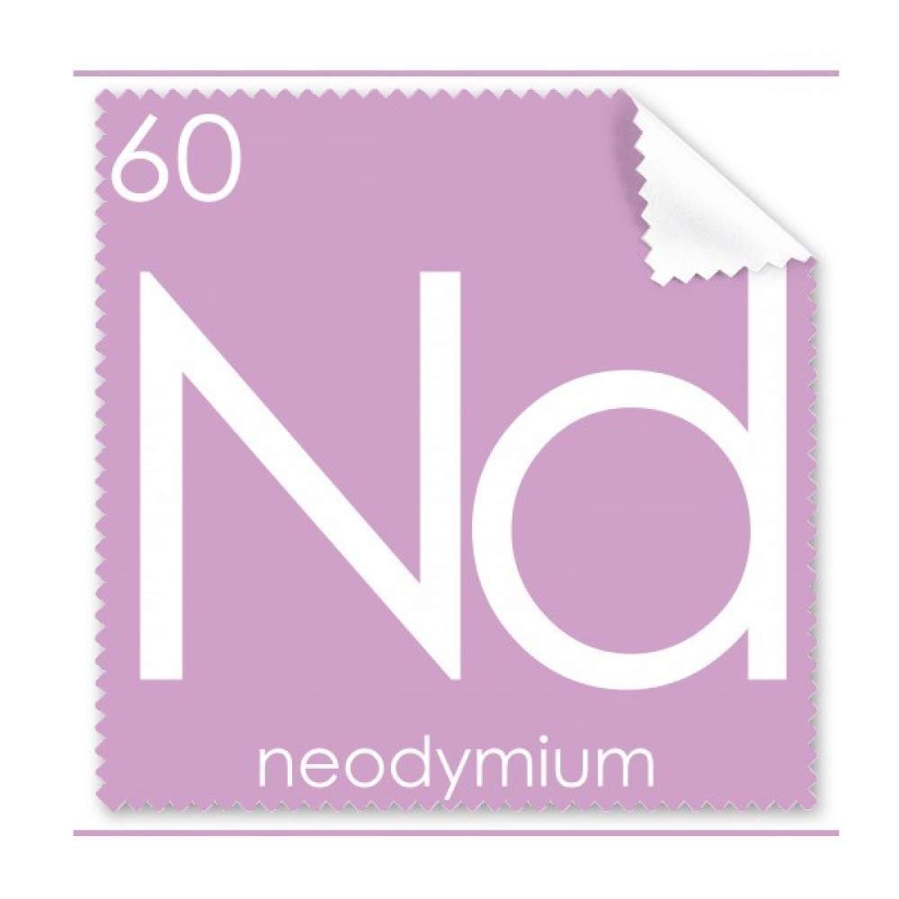 Chemistry Elements Period Table Lanthanide Neodymium Nd Cleaning Cloth Phone Screen Glasses Cleaner 5pcs