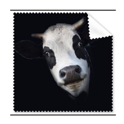 Black Observation Horn Dairy Cow Cleaning Cloth Phone Screen Glasses Cleaner 5pcs