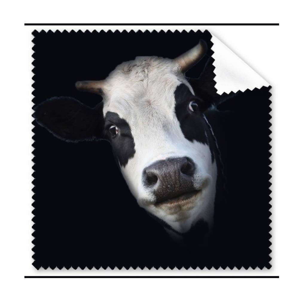 Black Observation Horn Dairy Cow Cleaning Cloth Phone Screen Glasses Cleaner 5pcs