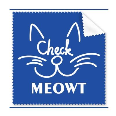 Check Cat Face Beard Art Deco Gift Fashion Cleaning Cloth Phone Screen Glasses Cleaner 5pcs