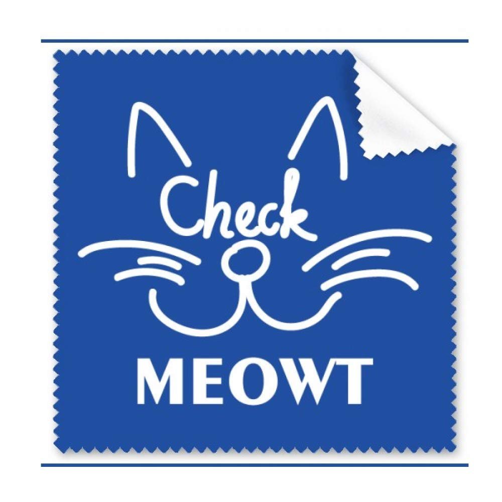 Check Cat Face Beard Art Deco Gift Fashion Cleaning Cloth Phone Screen Glasses Cleaner 5pcs