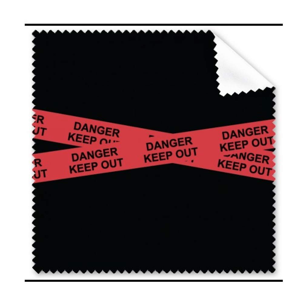 Logo Red Danger Line Keep Out Cleaning Cloth Phone Screen Glasses Cleaner 5pcs