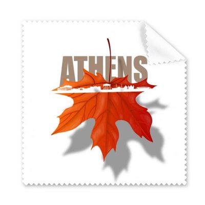 Athens City Outline Leaves Cleaning Cloth Phone Screen Glasses Cleaner 5pcs