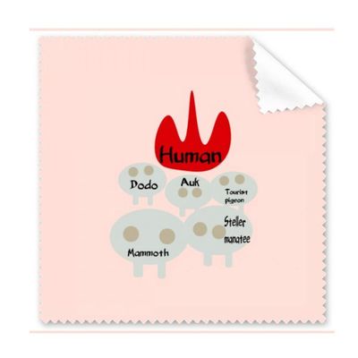 Animal Hunters Human Art Deco Gift Fashion Cleaning Cloth Phone Screen Glasses Cleaner 5pcs