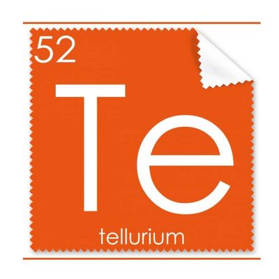 Chemistry Elements Period Table Semimetal Tellurium Te Cleaning Cloth Phone Screen Glasses Cleaner 5pcs