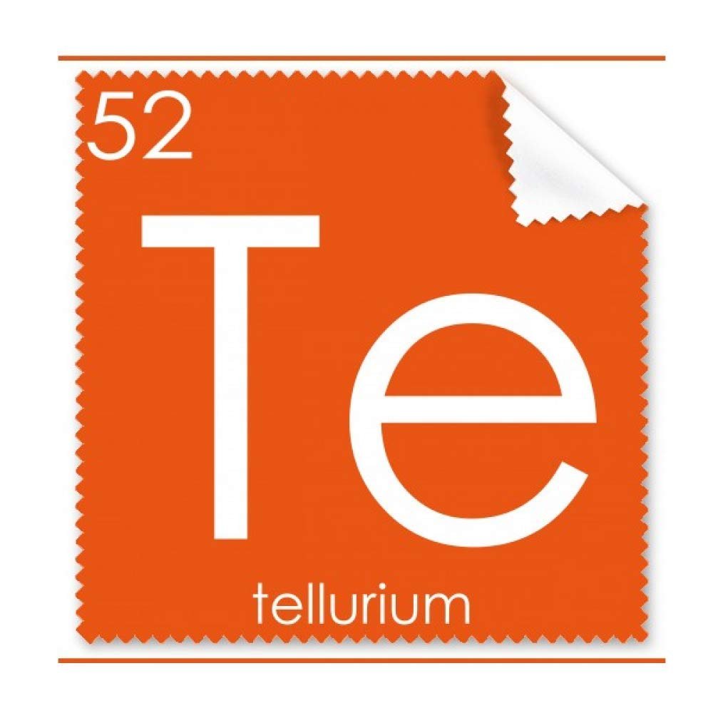 Chemistry Elements Period Table Semimetal Tellurium Te Cleaning Cloth Phone Screen Glasses Cleaner 5pcs