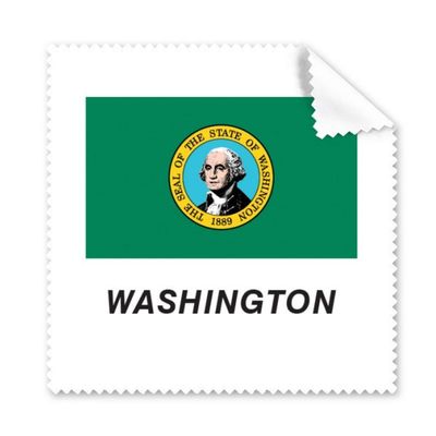 American State Flag Outline Washington Cleaning Cloth Phone Screen Glasses Cleaner 5pcs