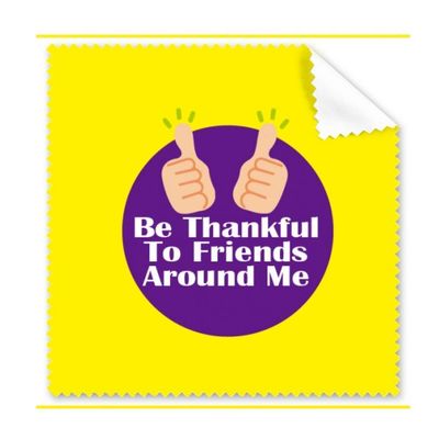 Expressing Grateful Life Friends Cleaning Cloth Phone Screen Glasses Cleaner 5pcs