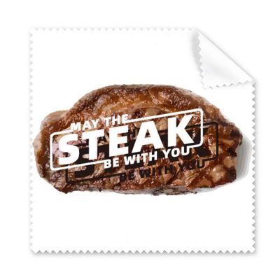 Beef Food Meat Give Art Deco Gift Fashion Cleaning Cloth Phone Screen Glasses Cleaner 5pcs