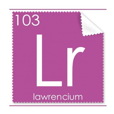 Chemistry Elements Period Table Actinide Lawrencium Lr Cleaning Cloth Phone Screen Glasses Cleaner 5pcs