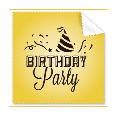 Birthday Outline Felicitations Text Cleaning Cloth Phone Screen Glasses Cleaner 5pcs