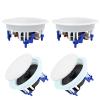 Herdio 5.25 Flush Mount Bluetooth Ceiling Speaker System Max Power 600 Watts Great for Humid Indoor Outdoor, Kitchen,Bedroom,Home Theater,Covered Porches(4 Pcs) view 1