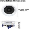 Herdio 5.25 Flush Mount Bluetooth Ceiling Speaker System Max Power 600 Watts Great for Humid Indoor Outdoor, Kitchen,Bedroom,Home Theater,Covered Porches(4 Pcs) view 3